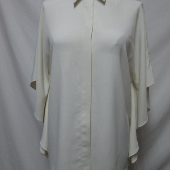 Lauren Ralph Lauren Blouse Flutter Sleeve Top Blouse NEW NWT Size Sz Medium Md M - Picture 2 of 14